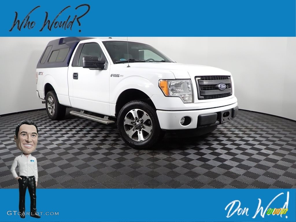 2014 F150 STX Regular Cab - Oxford White / Steel Grey photo #1