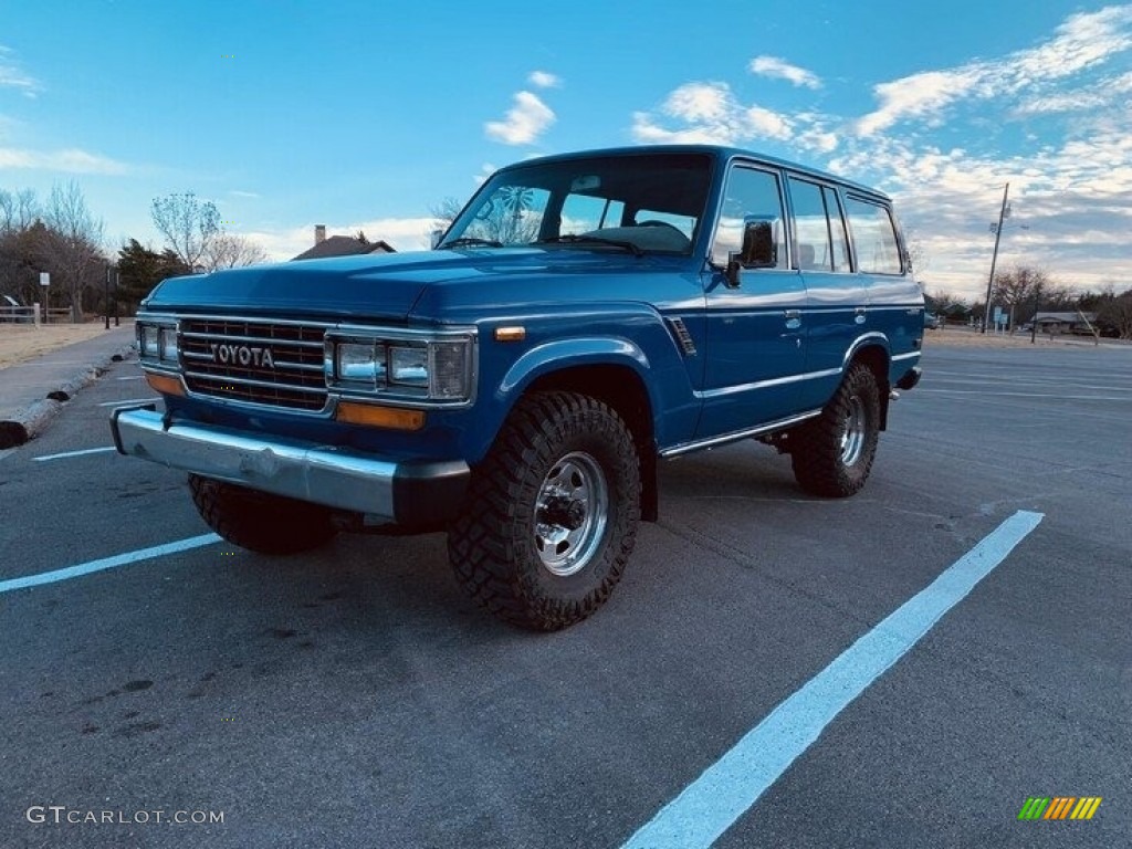 Blue 1989 Toyota Land Cruiser Standard Land Cruiser Model Exterior Photo #143646256