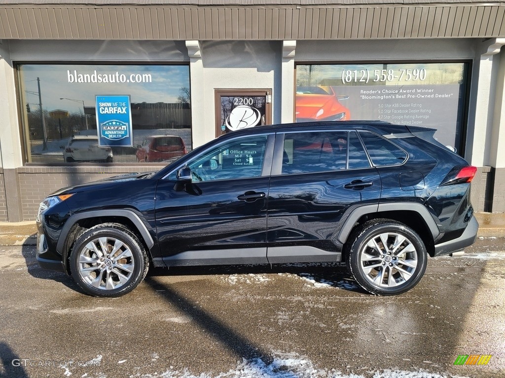 2019 RAV4 XLE AWD - Midnight Black Metallic / Black photo #1