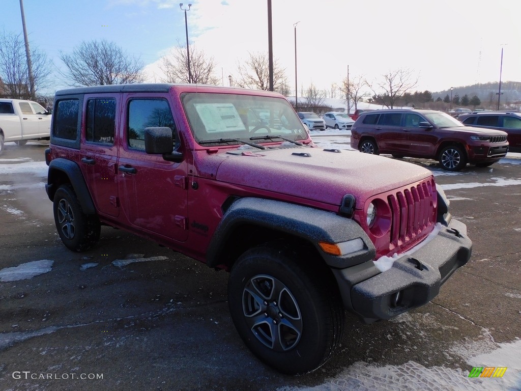 Limited Edition Tuscadero Pearl 2022 Jeep Wrangler Unlimited Sport 4x4 Exterior Photo #143649792