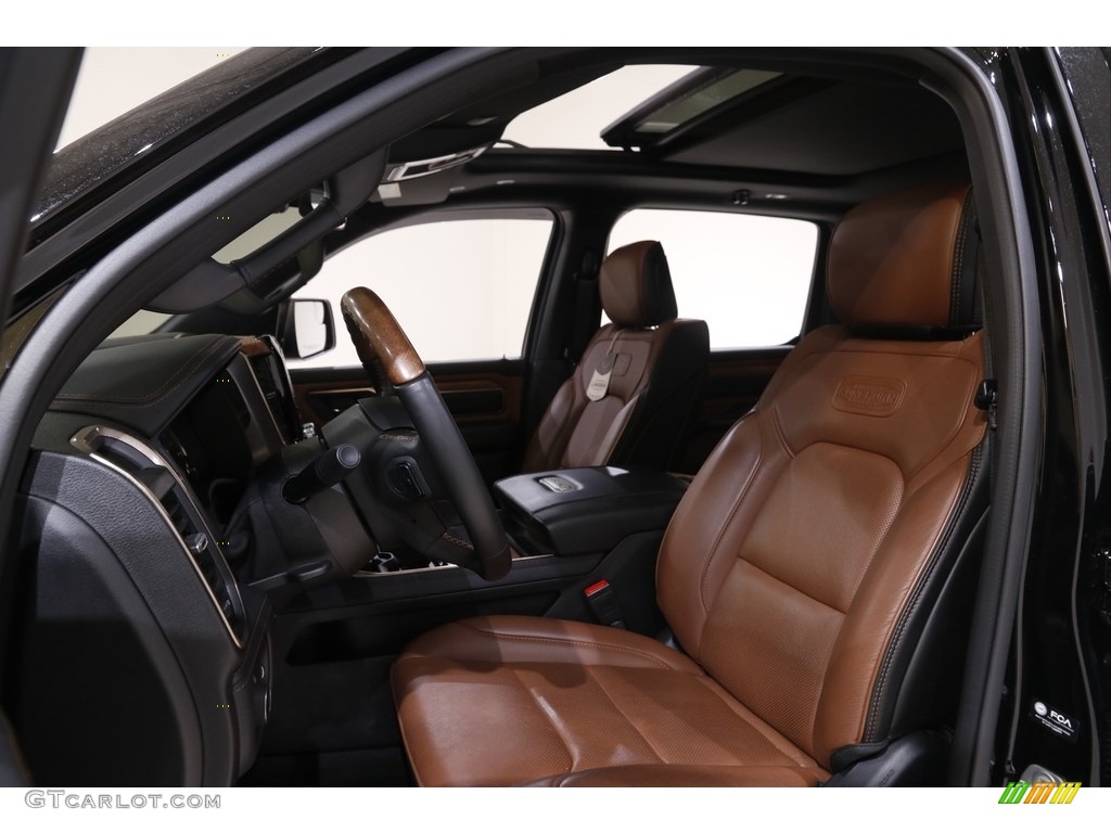 Light Mountain Brown/Black Interior 2021 Ram 1500 Long Horn Crew Cab 4x4 Photo #143649822