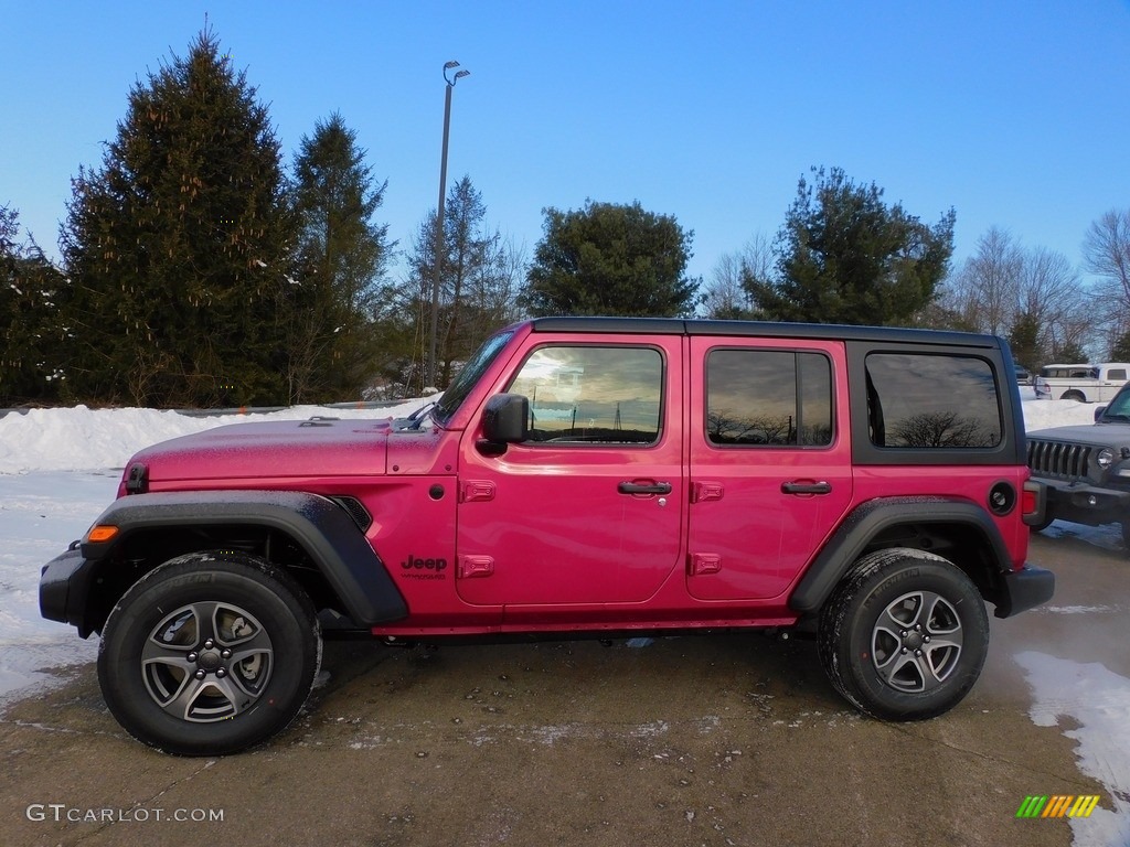 Limited Edition Tuscadero Pearl 2022 Jeep Wrangler Unlimited Sport 4x4 Exterior Photo #143649945