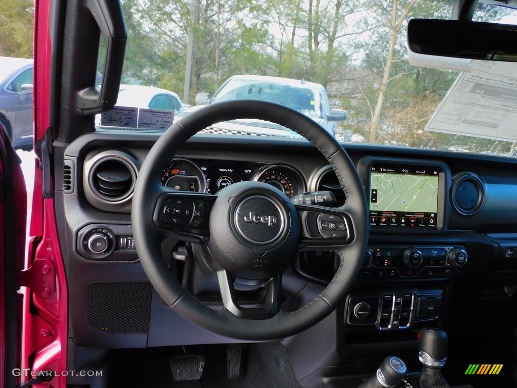 2022 Jeep Wrangler Unlimited Sport 4x4 Black Steering Wheel Photo #143650053