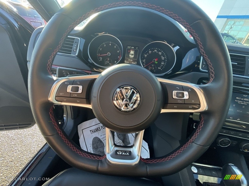 2017 Volkswagen Jetta GLI 2.0T Titan Black Steering Wheel Photo #143650344