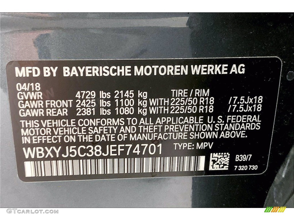 2018 X2 xDrive28i - Mineral Grey Metallic / Black photo #33
