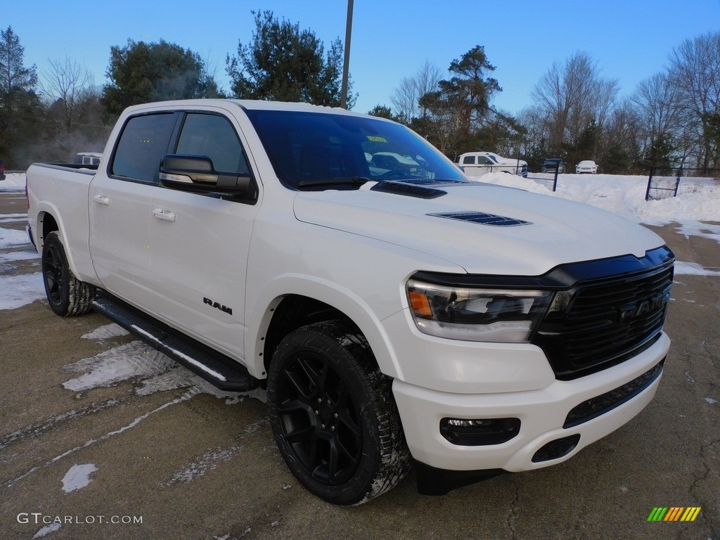 Ivory White Tri-Coat Pearl 2022 Ram 1500 Laramie Crew Cab 4x4 Exterior Photo #143650947