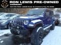 2020 Ocean Blue Metallic Jeep Wrangler Unlimited Sahara 4x4 #143649609