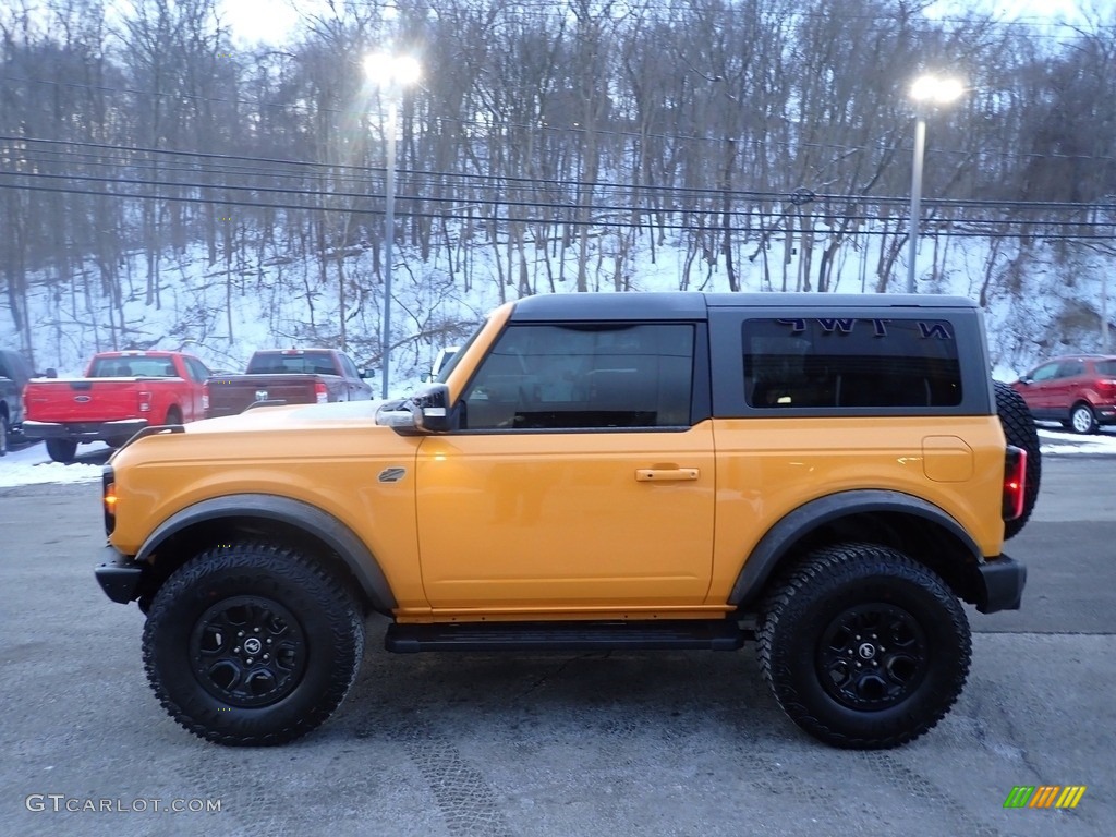 Cyber Orange Metallic Tri-Coat 2021 Ford Bronco Wildtrak 4x4 2-Door Exterior Photo #143652579