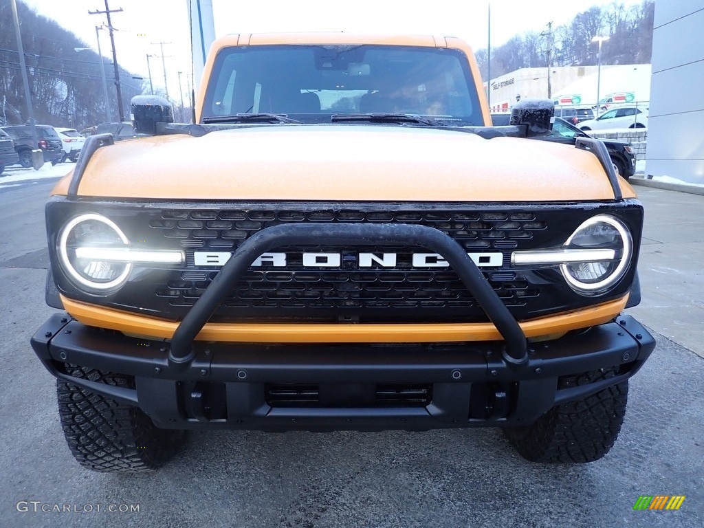 Cyber Orange Metallic Tri-Coat 2021 Ford Bronco Wildtrak 4x4 2-Door Exterior Photo #143652624
