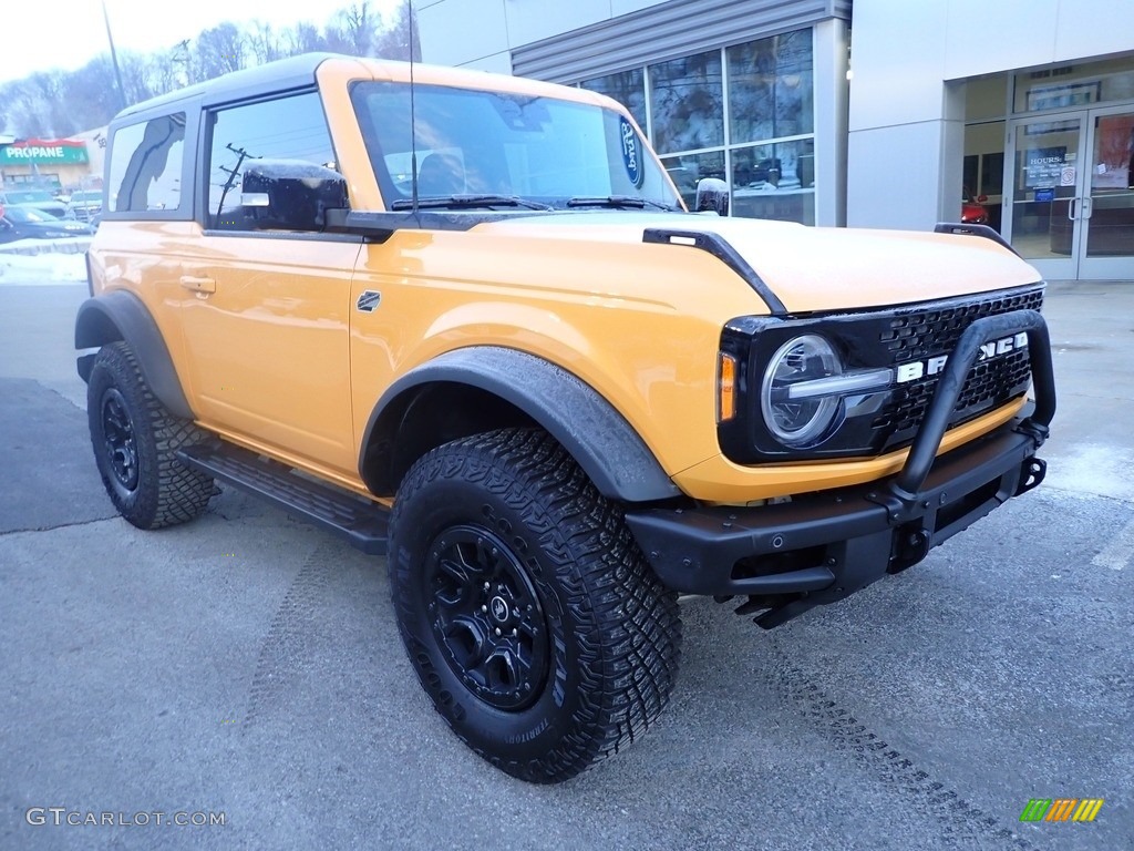 Cyber Orange Metallic Tri-Coat 2021 Ford Bronco Wildtrak 4x4 2-Door Exterior Photo #143652642