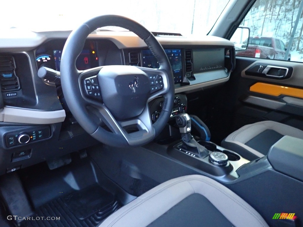 Sandstone/Black Onyx Interior 2021 Ford Bronco Wildtrak 4x4 2-Door Photo #143652843