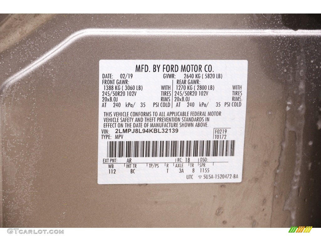 2019 Nautilus Color Code AR for Iced Mocha Photo #143653749