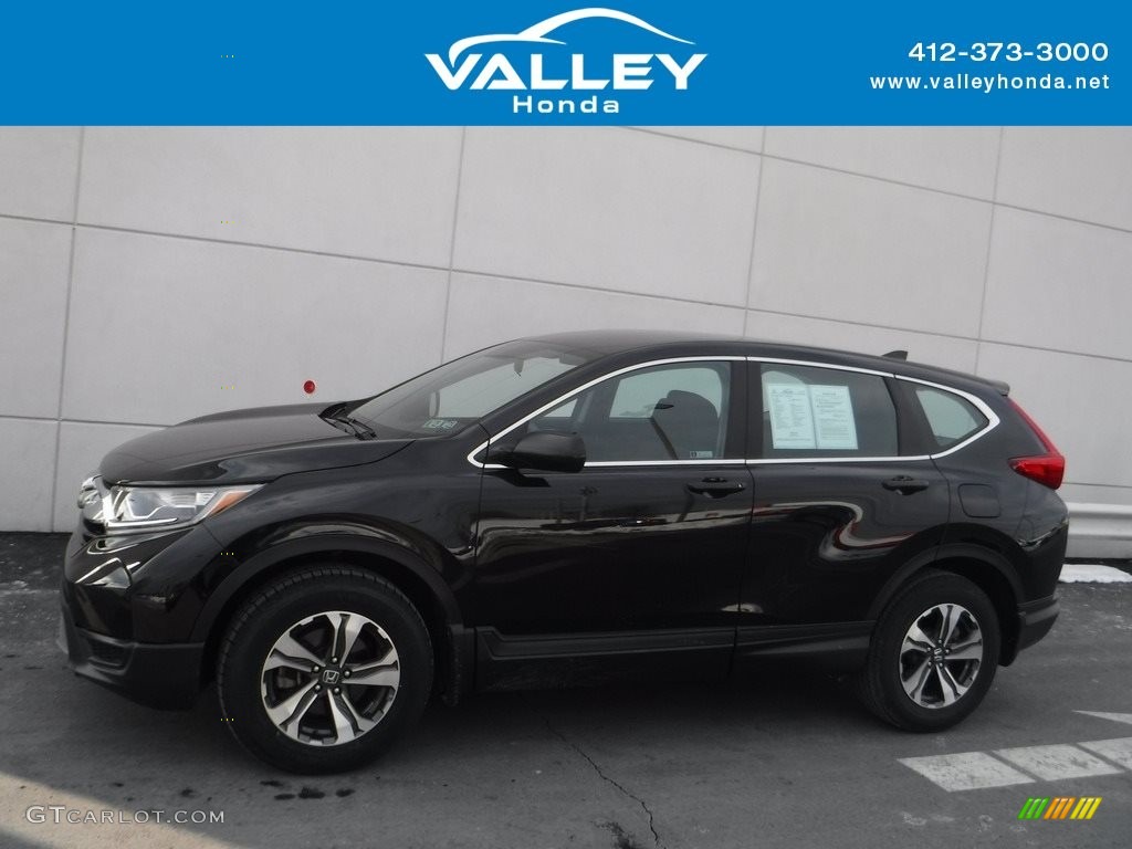 2019 CR-V LX AWD - Crystal Black Pearl / Black photo #2