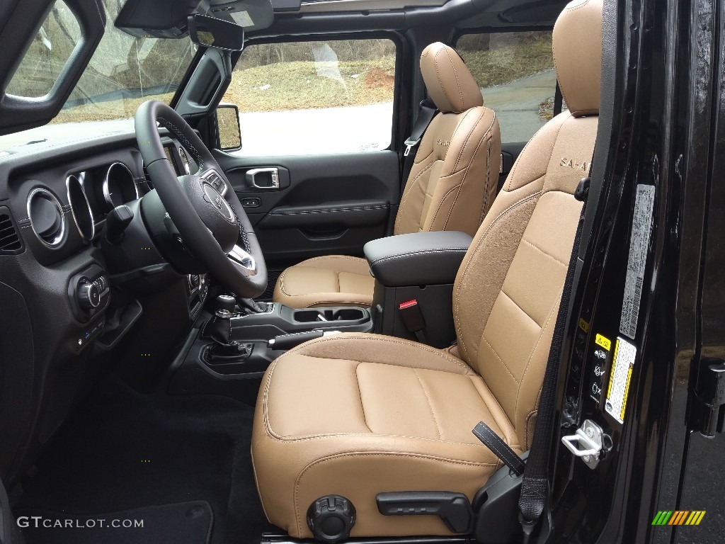 Black/Dark Saddle Interior 2022 Jeep Wrangler Unlimited Sahara 4XE Hybrid Photo #143659992