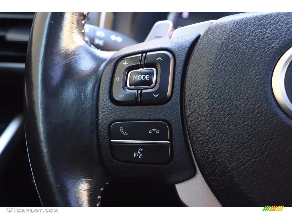 2017 Lexus IS 200t Black Steering Wheel Photo #143660238