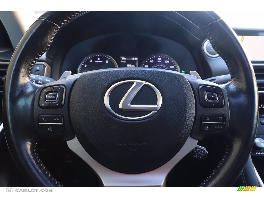 2017 Lexus IS 200t Black Steering Wheel Photo #143660403