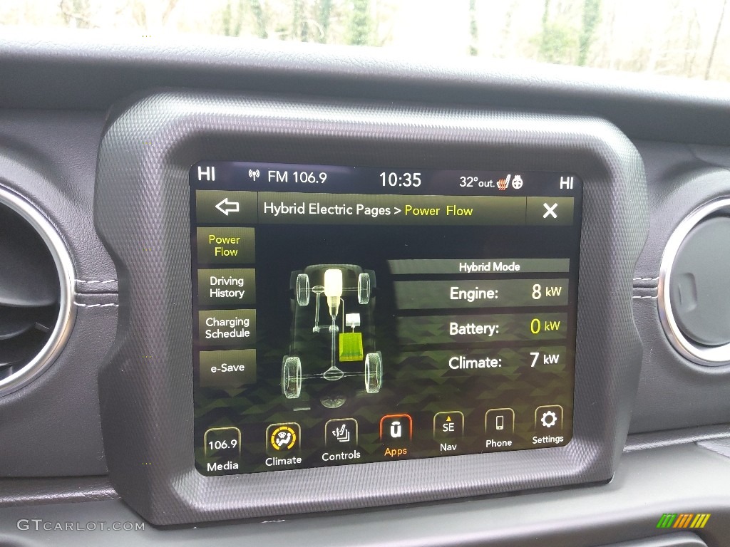 2022 Jeep Wrangler Unlimited Sahara 4XE Hybrid Controls Photo #143660493