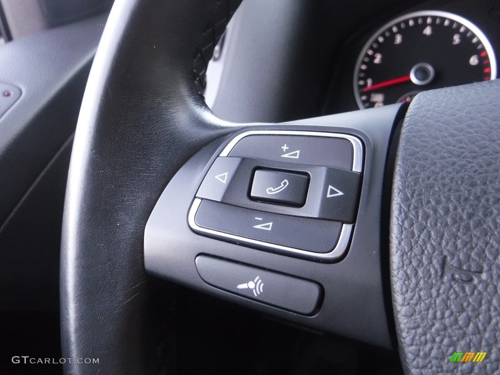 2016 Volkswagen Tiguan SE 4MOTION Charcoal Steering Wheel Photo #143665738