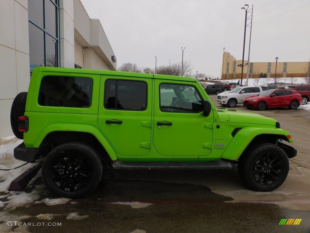 Limited Edition Gecko 2021 Jeep Wrangler Unlimited Sahara 4xe Hybrid Exterior Photo #143667803