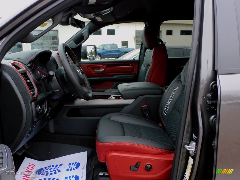 Black/Red Interior 2022 Ram 1500 Rebel Crew Cab 4x4 Photo #143668361
