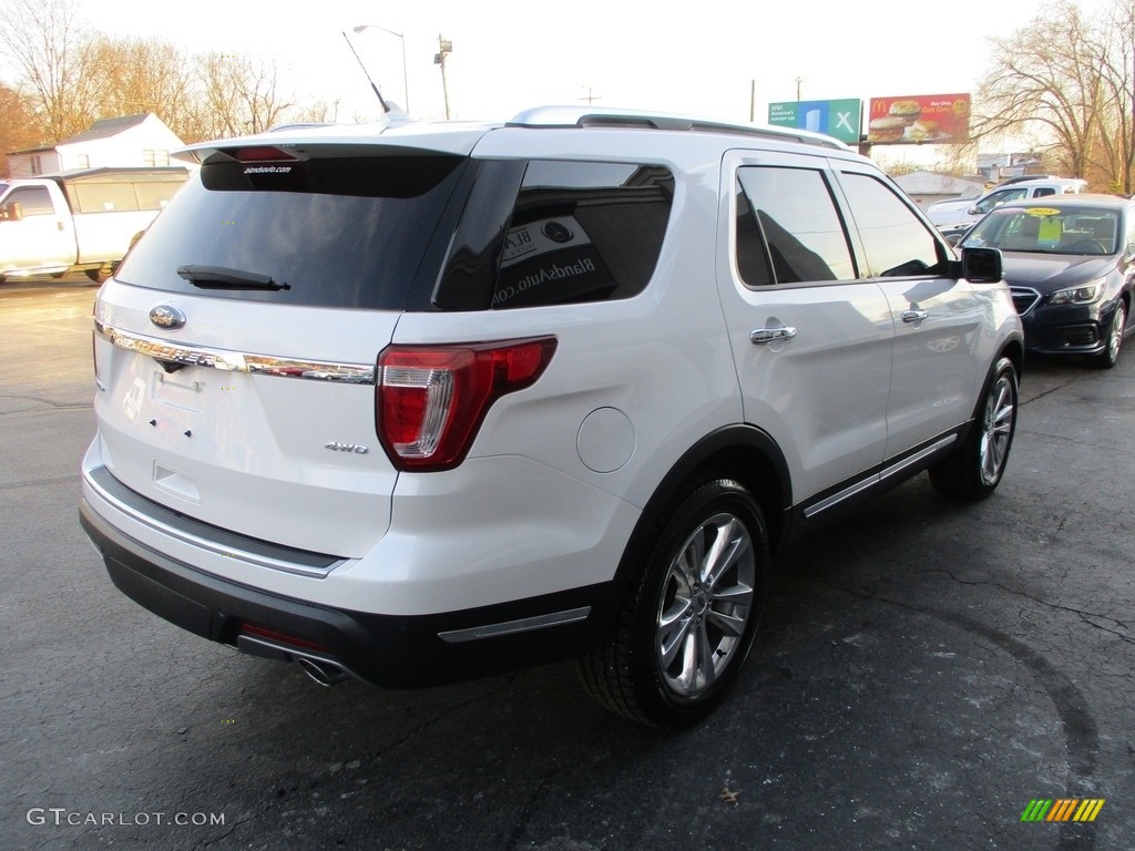 2018 Explorer Limited 4WD - White Platinum / Medium Stone photo #4