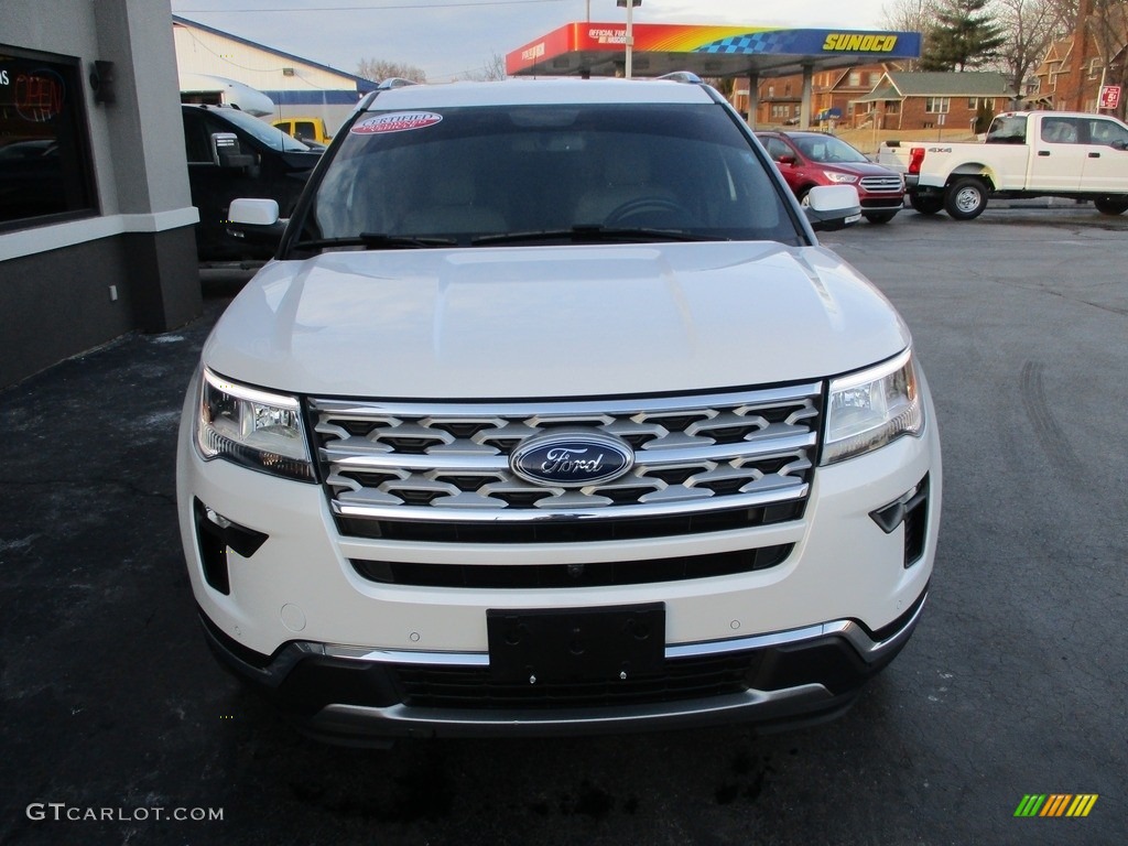 2018 Explorer Limited 4WD - White Platinum / Medium Stone photo #33