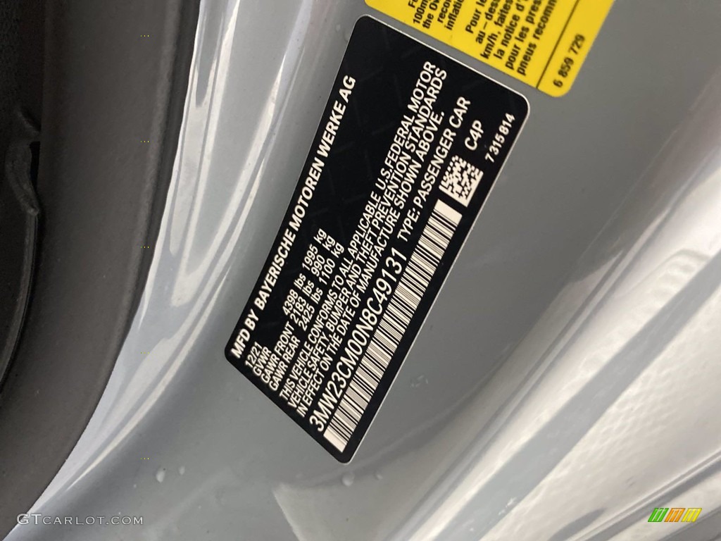 2022 BMW 2 Series 230i Coupe Color Code Photos