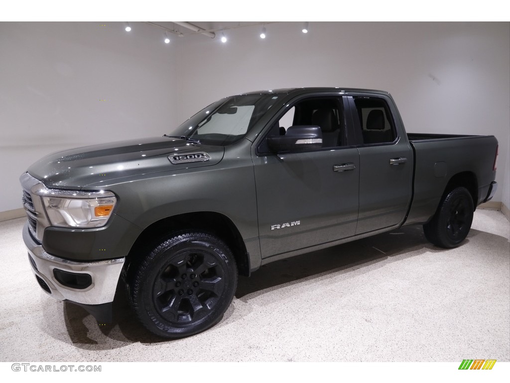 2021 1500 Big Horn Quad Cab 4x4 - Olive Green Pearl / Diesel Gray/Black photo #3
