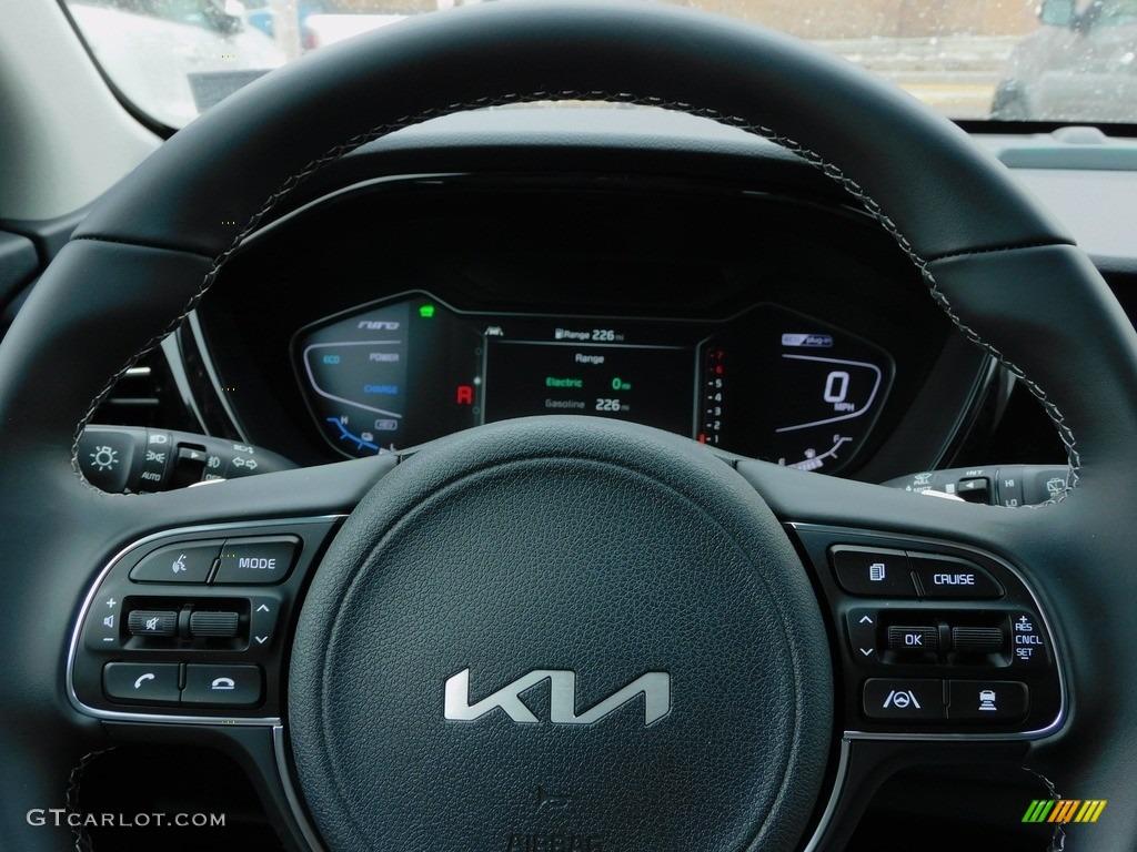 2022 Kia Niro EX Premium Plug-In Hybrid Light Gray Steering Wheel Photo #143671946