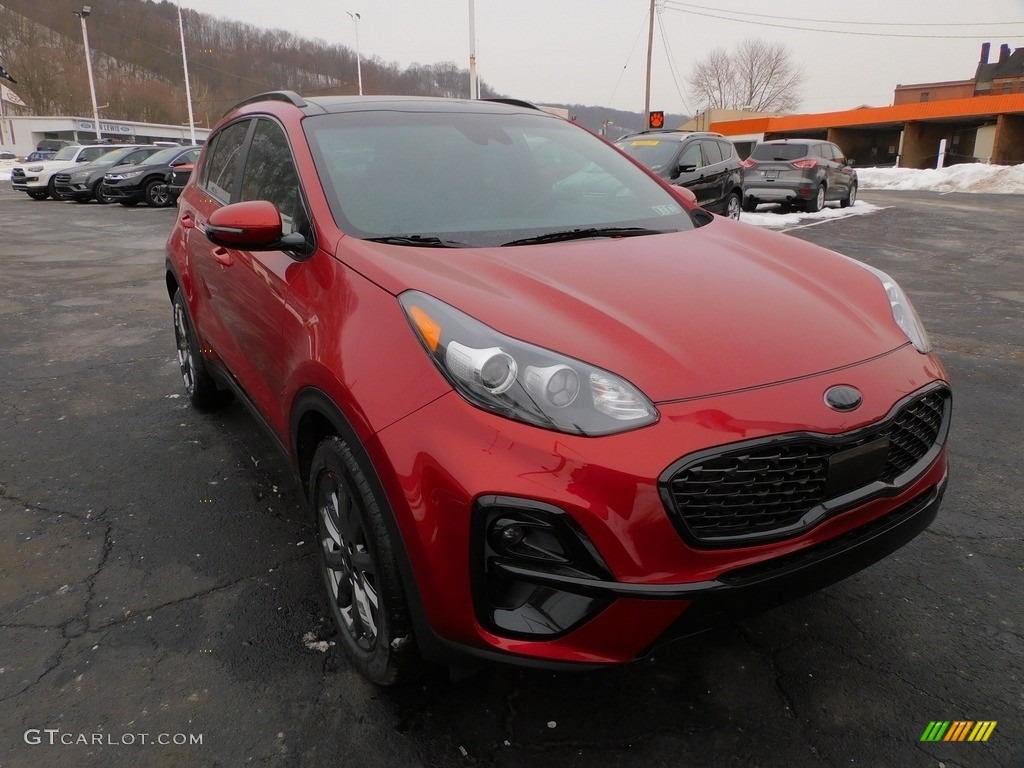 Hyper Red 2022 Kia Sportage Nightfall Edition AWD Exterior Photo #143672120