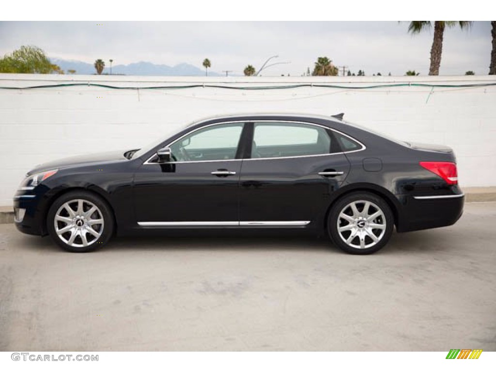 Black Noir Pearl 2013 Hyundai Equus Signature Exterior Photo #143672577