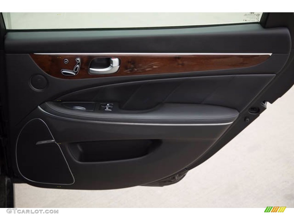 2013 Hyundai Equus Signature Jet Black Door Panel Photo #143672913