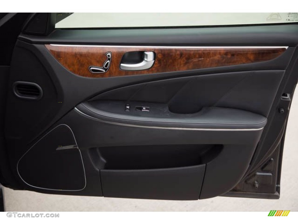 2013 Hyundai Equus Signature Jet Black Door Panel Photo #143672928