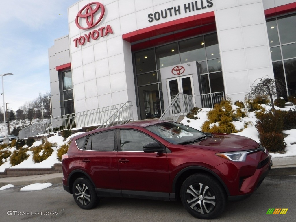 2018 RAV4 LE AWD - Ruby Flare Pearl / Black photo #2