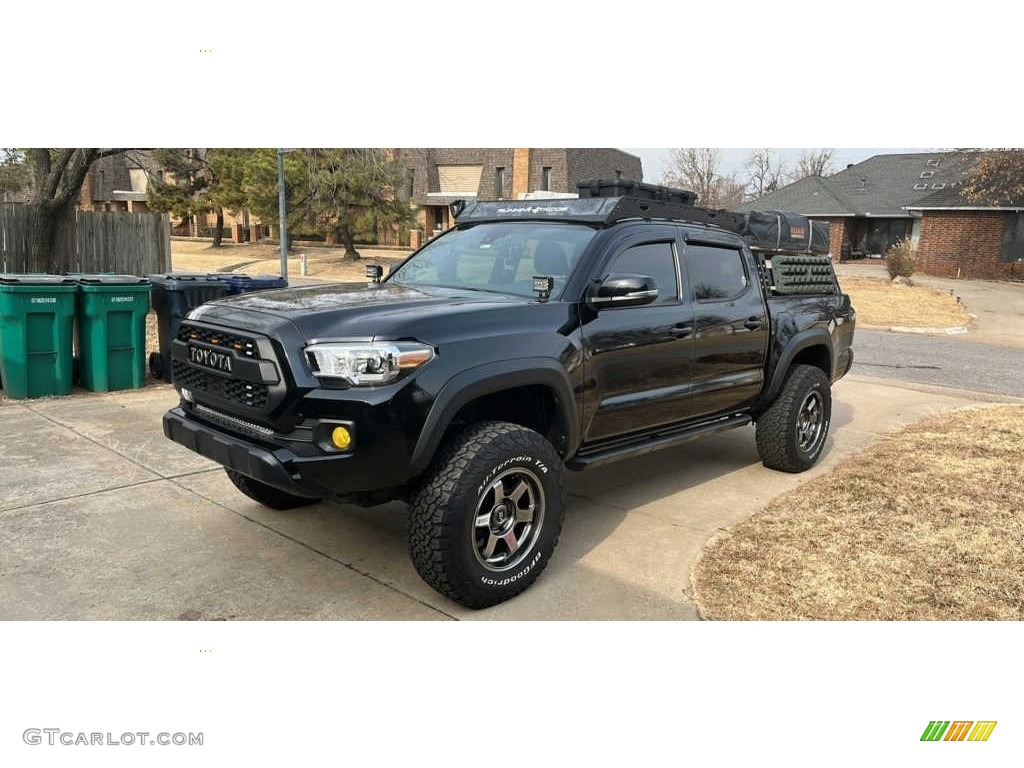 2020 Tacoma TRD Off Road Double Cab 4x4 - Midnight Black Metallic / Cement photo #2