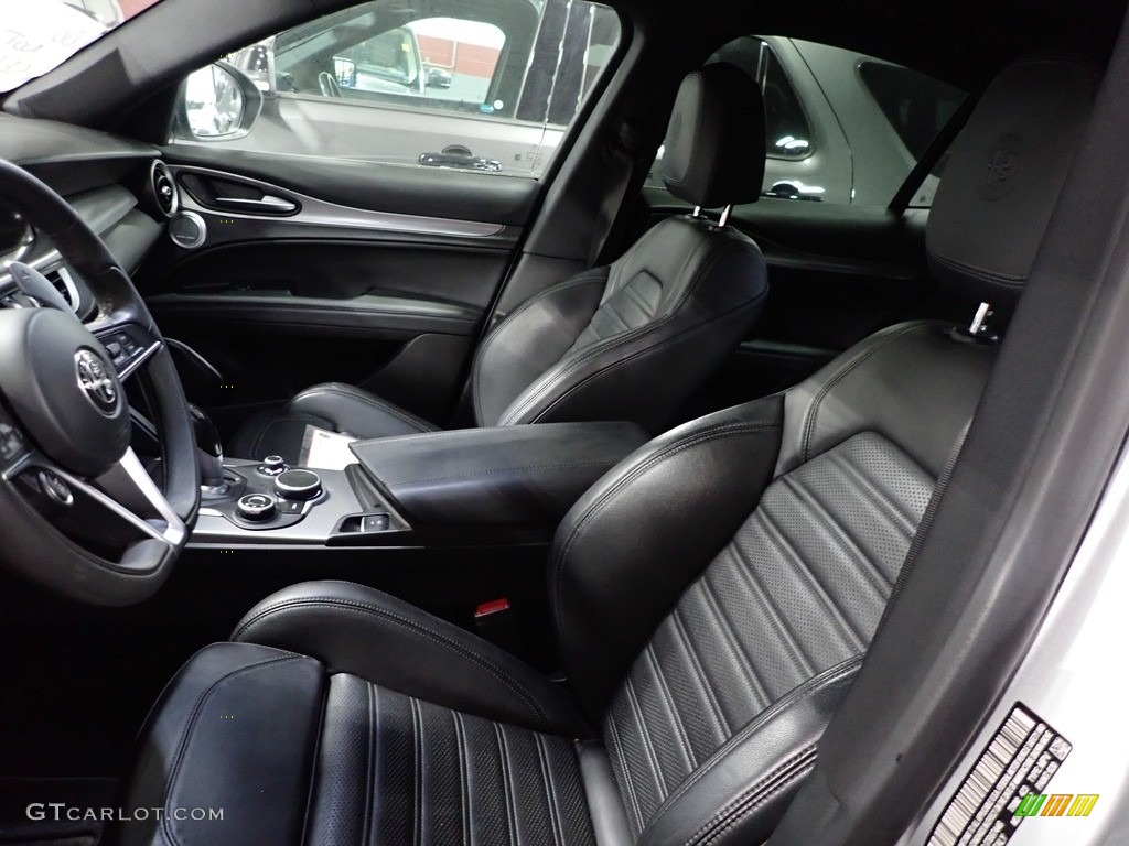 2018 Stelvio Ti Sport AWD - Silverstone Gray Metallic / Black/Black photo #3