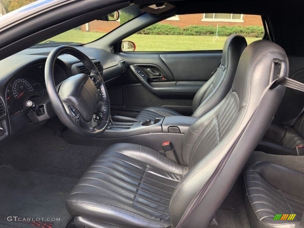 Ebony Black Interior 2002 Chevrolet Camaro Z28 SS 35th Anniversary Edition Convertible Photo #143677709
