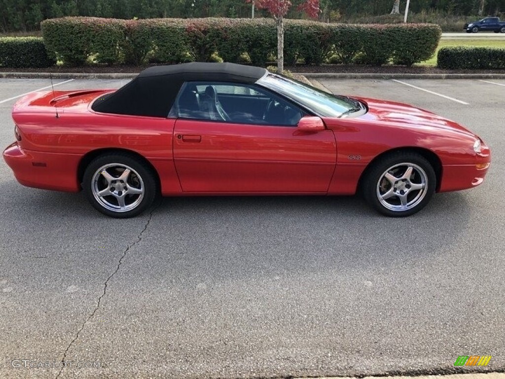 Bright Rally Red 2002 Chevrolet Camaro Z28 SS 35th Anniversary Edition Convertible Exterior Photo #143678057