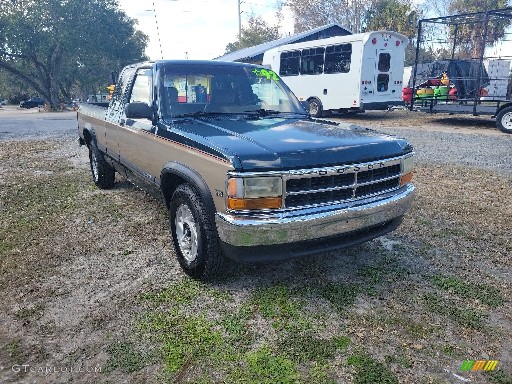 Dark Forest Green Metallic 1992 Dodge Dakota LE Extended Cab Exterior Photo #143679494