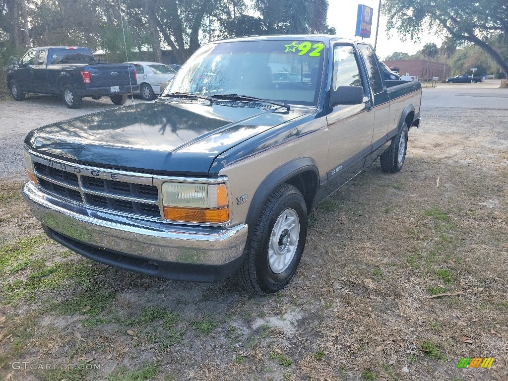Dark Forest Green Metallic 1992 Dodge Dakota LE Extended Cab Exterior Photo #143679575