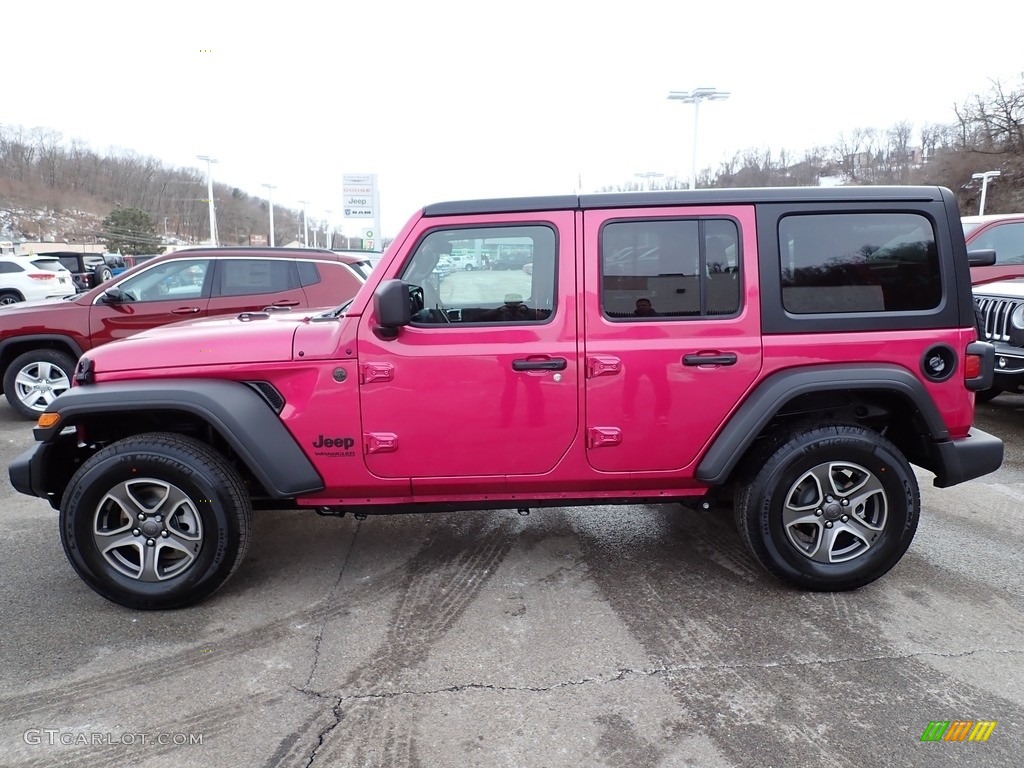 Limited Edition Tuscadero Pearl 2022 Jeep Wrangler Unlimited Sport 4x4 Exterior Photo #143680322