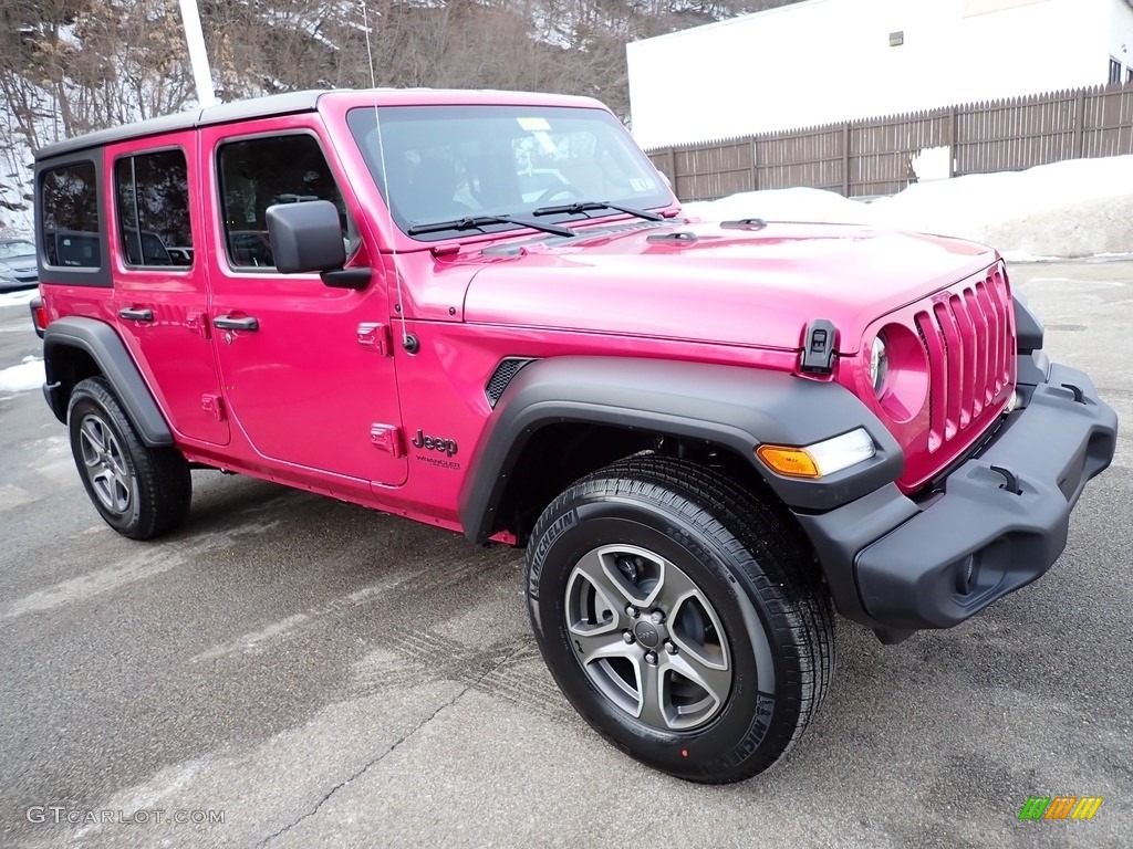 Limited Edition Tuscadero Pearl 2022 Jeep Wrangler Unlimited Sport 4x4 Exterior Photo #143680340