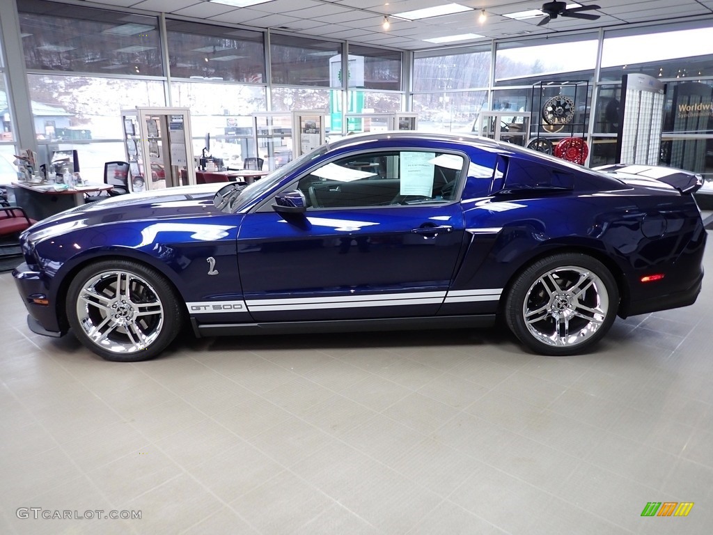 2010 Mustang Shelby GT500 Coupe - Kona Blue Metallic / Charcoal Black/White photo #2
