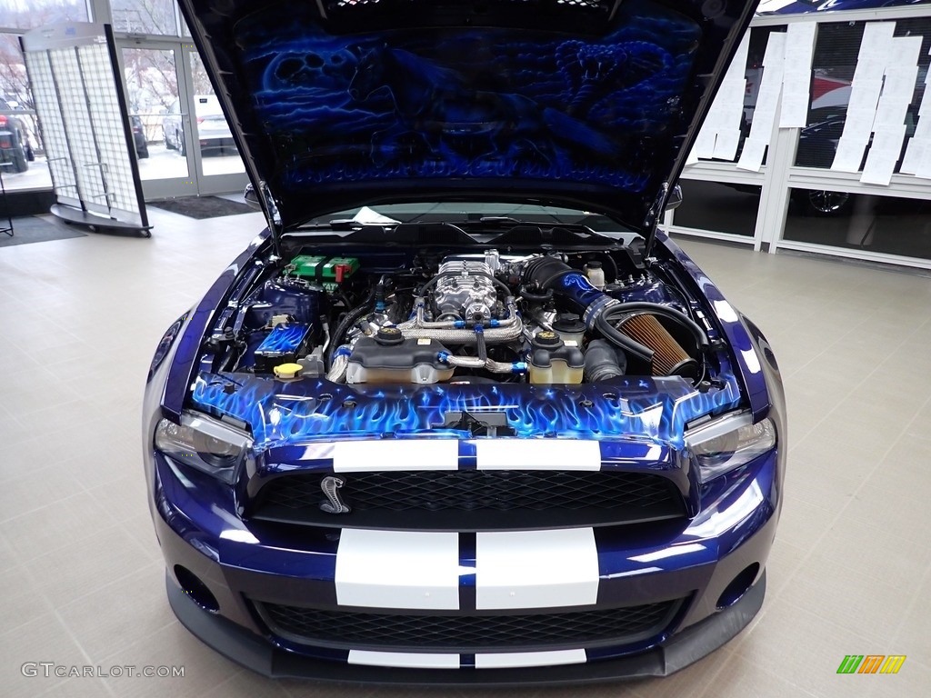 2010 Mustang Shelby GT500 Coupe - Kona Blue Metallic / Charcoal Black/White photo #10