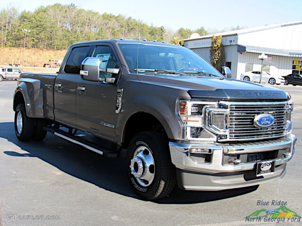 2022 F350 Super Duty Lariat Crew Cab 4x4 - Stone Gray / Black Onyx photo #7