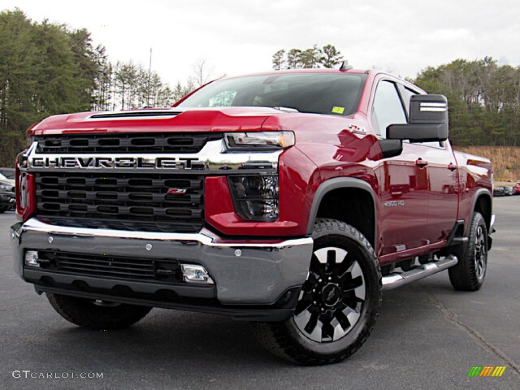 2020 Silverado 2500HD LT Crew Cab 4x4 - Cajun Red Tintcoat / Gideon/­Very Dark Atmosphere photo #1