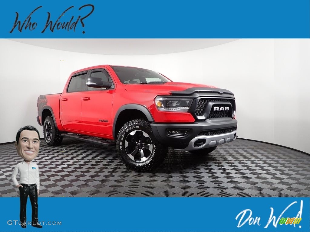 2022 1500 Rebel Crew Cab 4x4 - Flame Red / Black/Red photo #1