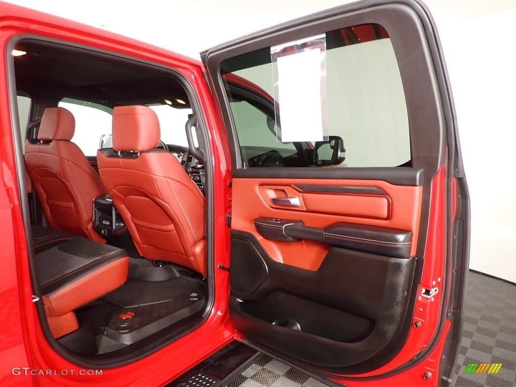 2022 Ram 1500 Rebel Crew Cab 4x4 Black/Red Door Panel Photo #143689998