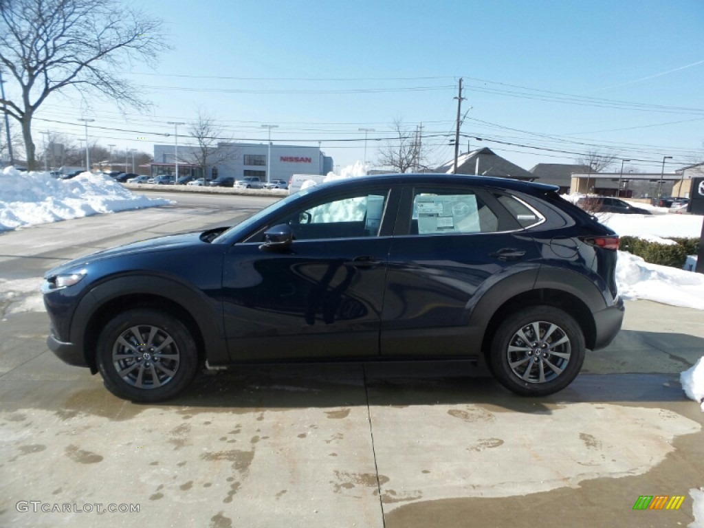 Deep Crystal Blue Mica 2022 Mazda CX-30 S AWD Exterior Photo #143690301