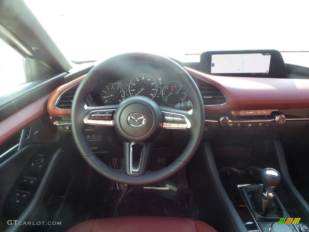 2022 Mazda3 Premium Hatchback - Polymetal Gray Metallic / Red photo #4